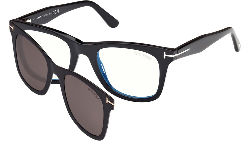 Tom Ford FT5970-B Clip On Square Sunglasses in Black